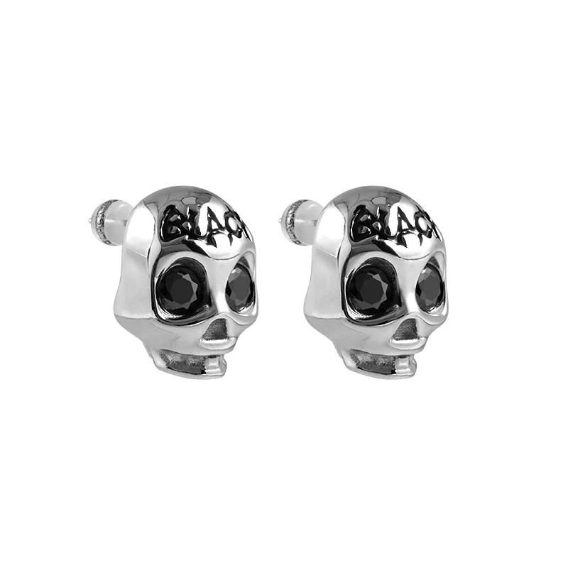 Siren Skull Punk Stud Earrings - Image 3